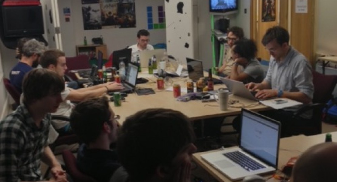 A picture of all the teams hard at work late into the night. Pictured in this photo is Luc Shelton, Dan Griliopoulos, Lewis Proctor, Karn Bianco, David Jones, Kevin Chandler, Theo Chin among others.