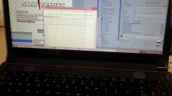 Working on Split Destiny during the JournoDevSwap game jam at the UKIE offices in London.